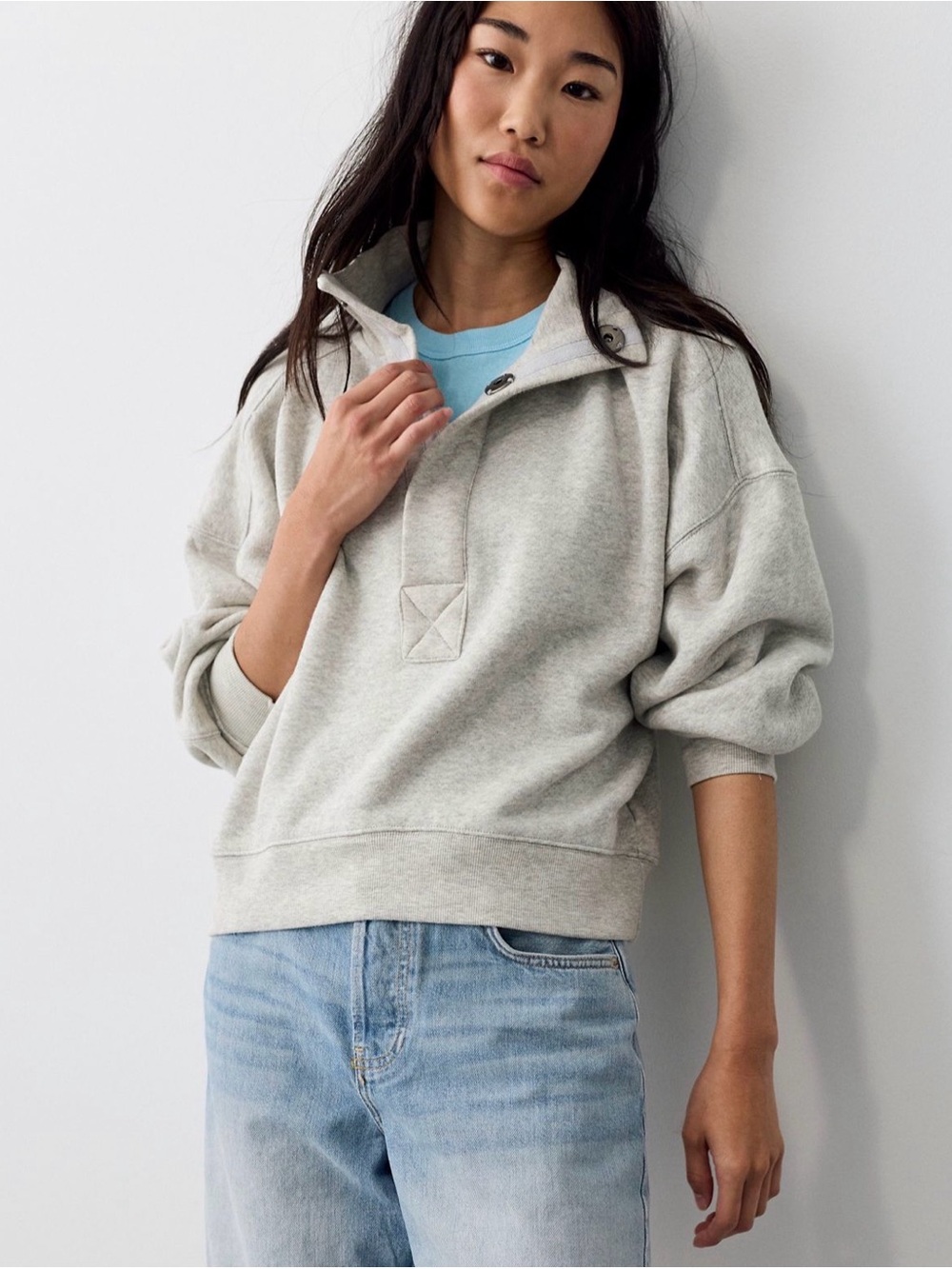 We The Free Timeless Pullover in Heather Grey